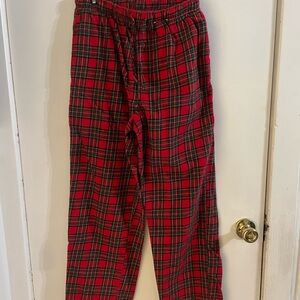 St. John's Bay Red and Black Plaid Men’s Pajama Pants size small